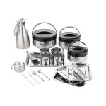Dinner Set Manufacturer - 19PCS Stainless Steel Outdoor Camping Set
