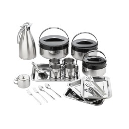 Dinner Set Manufacturer - 19PCS Stainless Steel Outdoor Camping Set