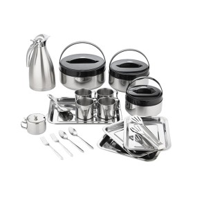 Dinner Set Manufacturer - 19PCS Stainless Steel Outdoor Camping Set