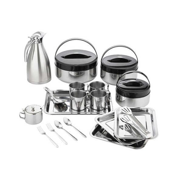 Dinner Set Manufacturer - 19PCS Stainless Steel Outdoor Camping Set