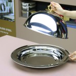 Food Delivery Plate Supplier - Stainless Steel Tray Lid for Steak Transfer