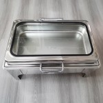 Chafing Dish Manufacturer - 9L Golden Buffet Server with Hot Pot Function
