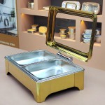 Food Warmer Manufacturer - 9L Silver Gold Electric Buffet Heating Pot