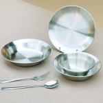 Plate Set Manufacturer - Korean Stainless Steel 4pcs Serving Plates Set