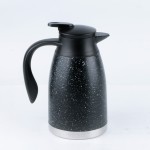 Water Kettle Supplier - 1.6L Black Double Wall Vacuum Hot Water Pot