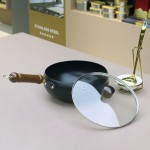Frying Pan Supplier - Small Glass Induction Friendly Iron Sauce Pan