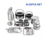 Dinner Set Manufacturer - 19PCS Stainless Steel Outdoor Camping Set