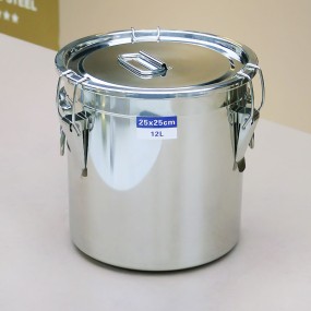 Storage Barrel Supplier - 12L Stainless Steel Kitchen Storage Container