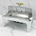 Chafing Dish Supplier - 9L White Electric Food Warmer with Glass Lid