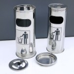 Ashtray Tray Supplier - Round Stainless Steel Commercial Dustbin