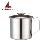 Oil Drain Cup Supplier - Stainless Steel Oil Separator Filter Cup with Lid