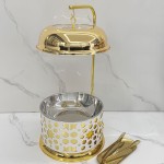Chafing Dish Set Supplier - Stainless Steel Gold Buffet Heating Equipment