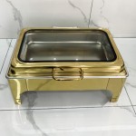 Food Warmer Supplier - Gold Fuel Saving Buffet Chafing Dish Set