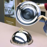 Food Delivery Plate Supplier - Stainless Steel Tray Lid for Steak Transfer