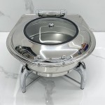 Chafing Dish Manufacturer - 6.5L Luxury Hydraulic Lid Round Food Warmer