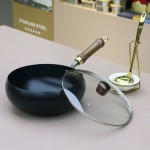 Frying Pan Supplier - Small Glass Induction Friendly Iron Sauce Pan