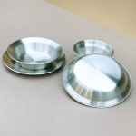Plate Set Manufacturer - Korean Stainless Steel 4pcs Serving Plates Set