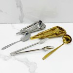 Serving Set Factory - Stainless Steel Soup Ladle and Food Clip with Stand