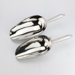 Ice Scoop Factory - Stainless Steel Ice Scraper Container with Handle