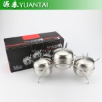 Seasoning Pot Set Supplier - Stainless Steel Condiment Pot with Spoon