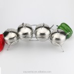 Seasoning Pot Set Supplier - Stainless Steel Condiment Pot with Spoon