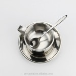 Coffee Cup Set Factory - Stainless Steel Double Wall Cup and Saucer