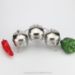 Seasoning Pot Set Supplier - Stainless Steel Condiment Pot with Spoon