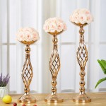 Flower Stand Manufacturer - Tall Crystal Gold Silver Vases for Centerpieces