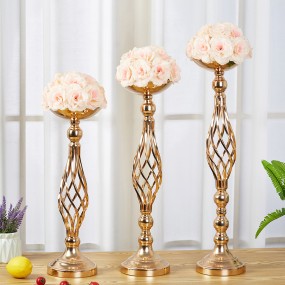 Flower Stand Manufacturer - Tall Crystal Gold Silver Vases for Centerpieces