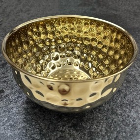Mixing Bowl Factory - Gold Water Drops Hammered Salad Nesting Bowls