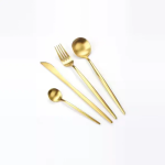 Cutlery Set Factory - Wholesale Stainless Steel Portuguese Matte Gold Set