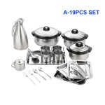 Dinner Set Manufacturer - 19PCS Stainless Steel Outdoor Camping Set