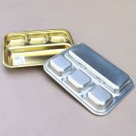 Plate Supplier - Korean Stainless Steel Gold Divided Plates for Kids