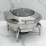 Chafing Dish Manufacturer - 6.5L Luxury Hydraulic Lid Round Food Warmer