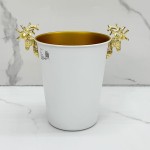 Ice Bucket Manufacturer - Luxury Gold Deer Head Stainless Steel Drink Cooler