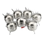 Seasoning Pot Set Supplier - Stainless Steel Condiment Pot with Spoon