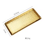 Serving Plate Factory - Hammered Stainless Steel Snack Dessert Plates