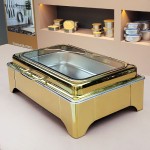 Food Warmer Manufacturer - 9L Silver Gold Electric Buffet Heating Pot