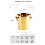 Ice Bucket Supplier - 12L Silvery/Gold Stainless Steel Hotel Ice Bucket