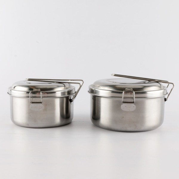 Bento Box Manufacturer - Round 410 Stainless Steel Portable Lunch Box