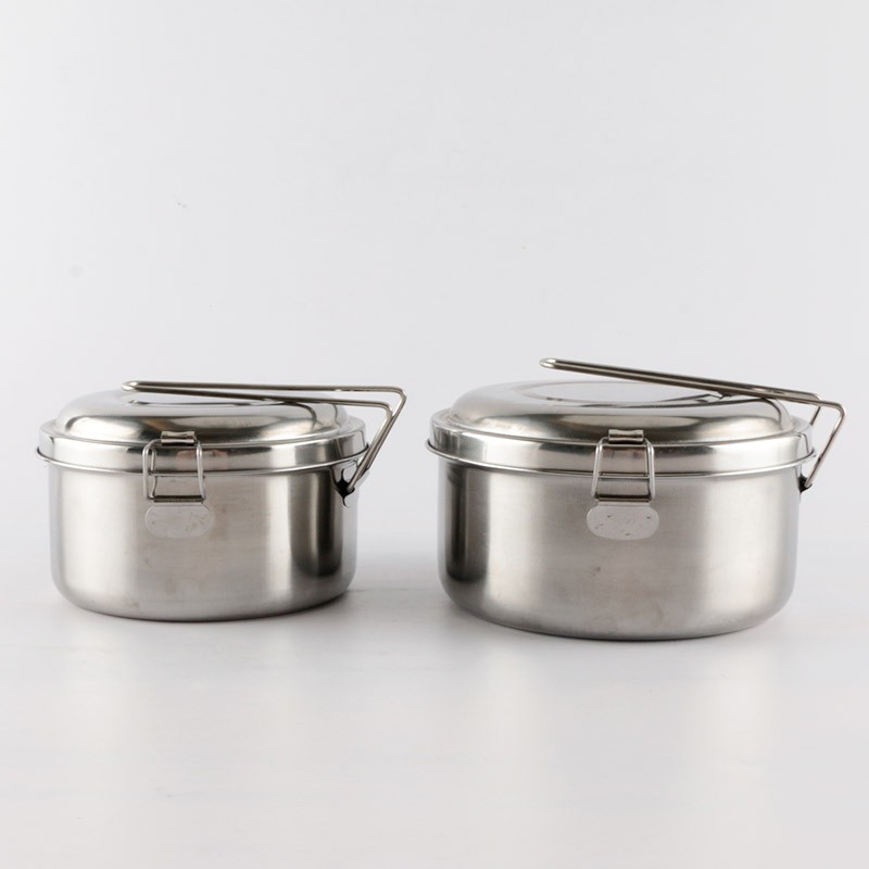 Bento Box Manufacturer - Round 410 Stainless Steel Portable Lunch Box