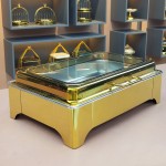 Food Warmer Manufacturer - 9L Silver Gold Electric Buffet Heating Pot