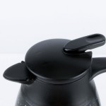 Water Kettle Supplier - 1.6L Black Double Wall Vacuum Hot Water Pot