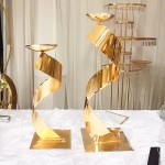 Flower Stand Manufacturer - Tall Gold Wedding Table Centerpiece Stand