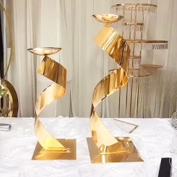 Flower Stand Manufacturer - Tall Gold Wedding Table Centerpiece Stand