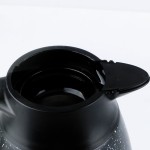 Water Kettle Supplier - 1.6L Black Double Wall Vacuum Hot Water Pot
