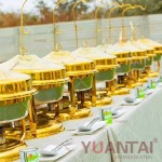 Chafing Dish Manufacturer - 9L Gold Luxury Buffet Set with Hanging Lid