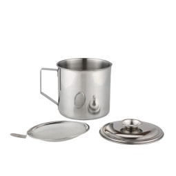 Oil Drain Cup Supplier - Stainless Steel Oil Separator Filter Cup with Lid