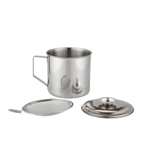 Oil Drain Cup Supplier - Stainless Steel Oil Separator Filter Cup with Lid