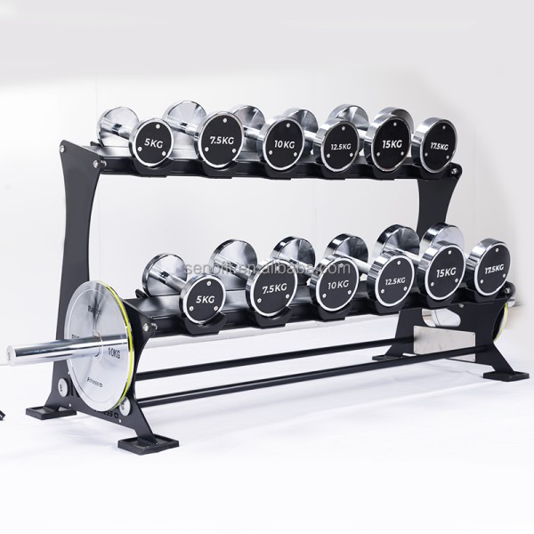 Dumbbell Rack Factory - Commercial 2 Tiers Storage Stand